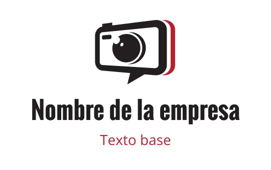 Diseño de logo moderno de cámara con burbuja de diálogo y tipografía audaz