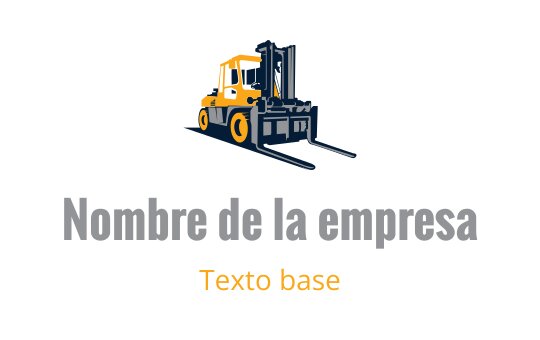 Diseño de logo de carretilla elevadora en colores amarillo y azul marino