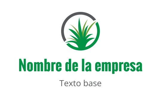 Diseño de logo moderno de planta verde con contorno gris circular