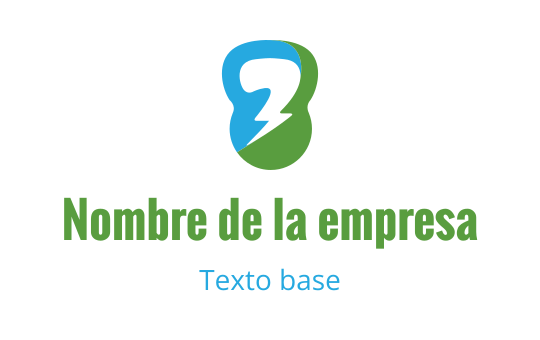 Diseño de logo moderno con una forma abstracta azul y verde y un rayo