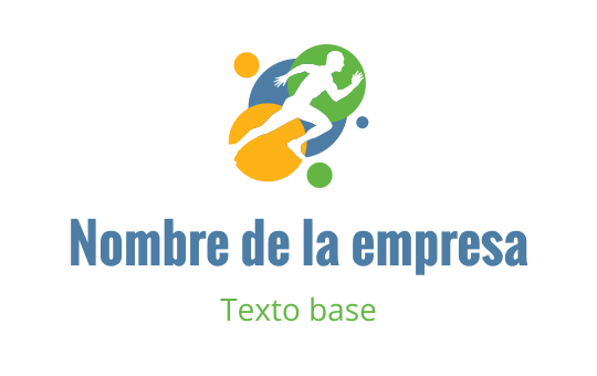 Diseño de logo dinámico con un corredor y formas abstractas coloridas