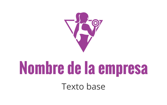 Diseño de logo audaz con una figura estilizada levantando un peso en rosa