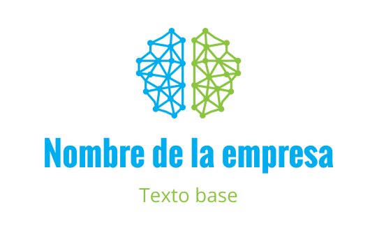 Diseño de logo geométrico con formas azules y verdes interconectadas