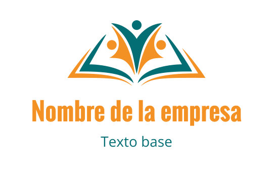 Diseño de logo colorido con figuras abstractas sobre un libro abierto