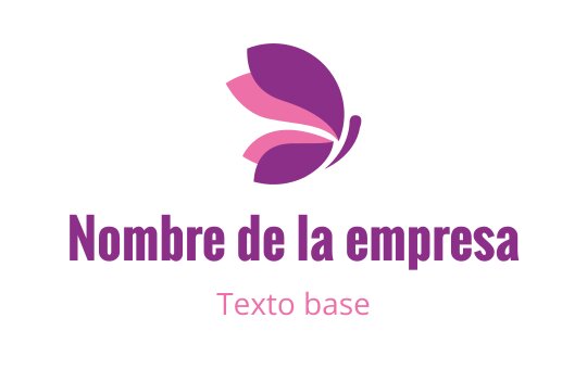 Diseño de logo de mariposa elegante en tonos de rosa y púrpura