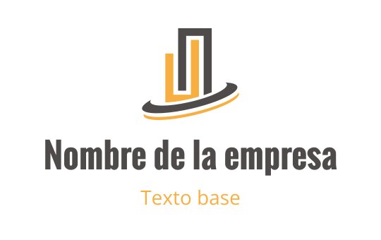 Diseño de logo moderno con formas abstractas en negro y naranja