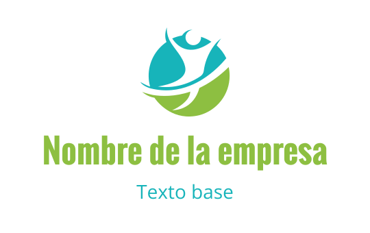 Diseño de logo dinámico con una figura estilizada en círculos azules y verdes