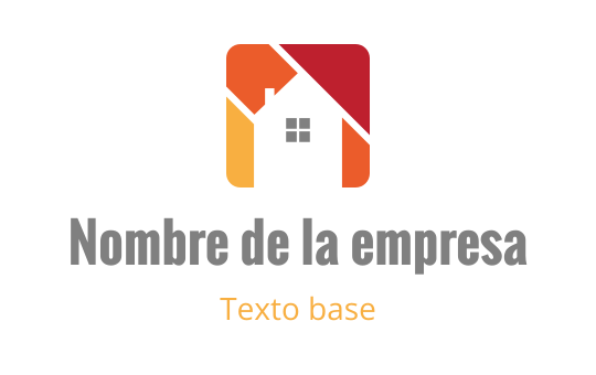 Diseño de logo moderno con silueta de casa y fondo degradado