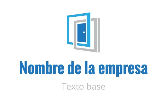 Diseño de logo moderno con marcos azules superpuestos y apariencia elegante