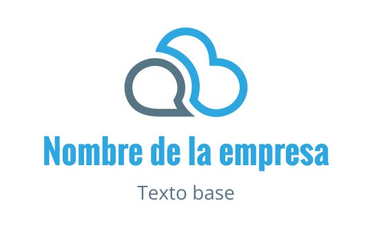 Diseño de logo moderno de nube con burbujas de diálogo azules superpuestas