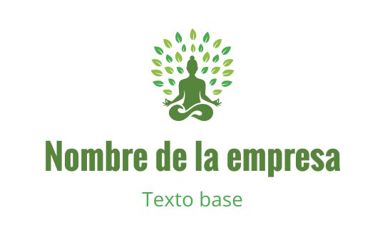 Diseño de logo sereno en verde con figura meditando y elementos de árbol