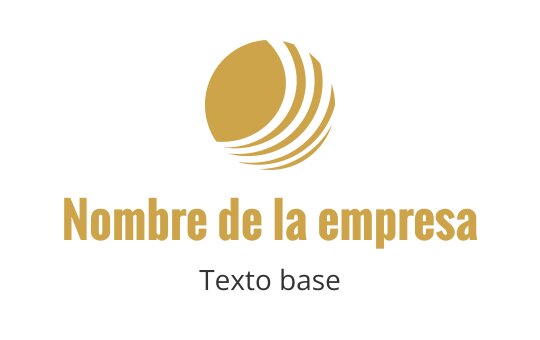 Diseño de logo moderno con una esfera dorada estilizada y líneas curvas
