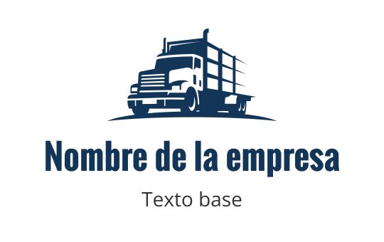 Diseño de logo de camión en azul marino con silueta aerodinámica