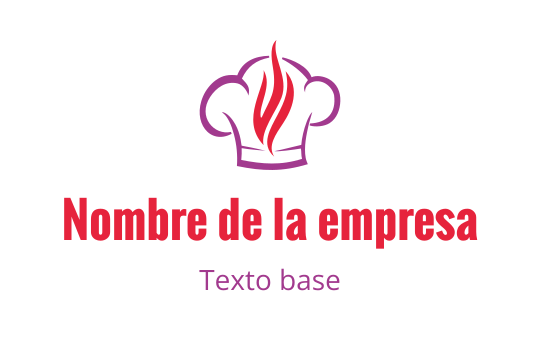 Diseño de logo de gorro de chef con llamas rojas y texto en negrita