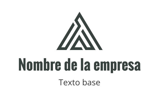 Diseño de logo triangular moderno con líneas superpuestas en verde oscuro