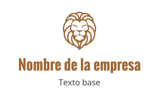 Diseño de logo de cabeza de león audaz en tonos marrones cálidos