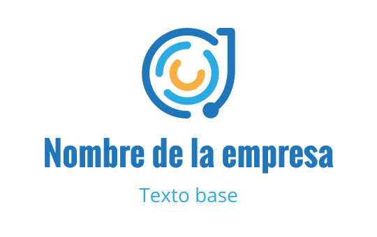 Diseño de logo moderno con un motivo circular azul y naranja