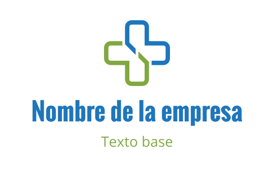 Diseño de logo moderno con forma de cruz azul y verde