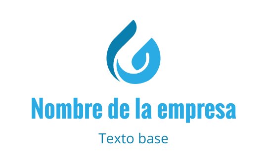 Diseño de logo moderno en azul con formas abstractas de gotas de agua