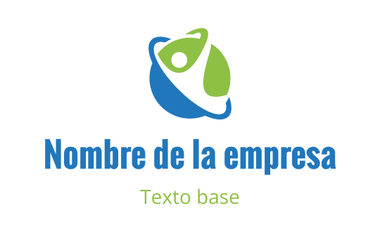 Diseño de logo moderno con una figura estilizada dentro de una forma de globo