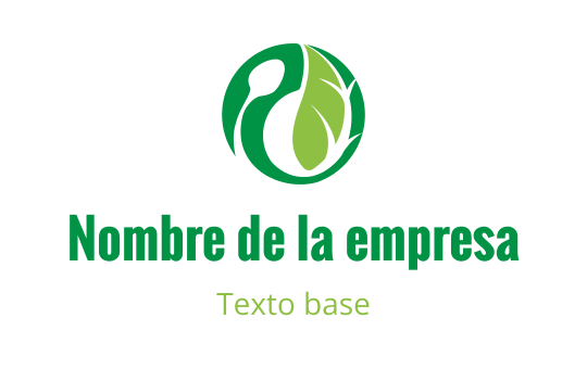 Diseño de logo moderno en verde con una hoja estilizada y forma circular