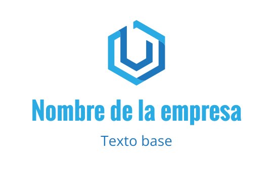 Diseño de logo hexagonal azul moderno con formas geométricas superpuestas