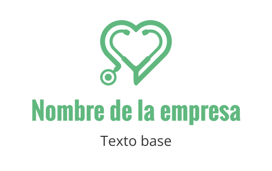 Diseño de logo moderno de corazón con un estetoscopio en verde