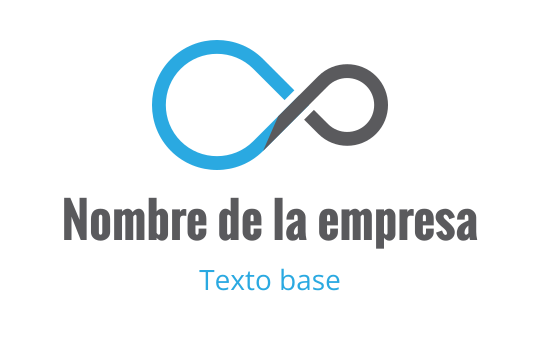 Diseño de logo moderno de infinito con elementos azules y grises