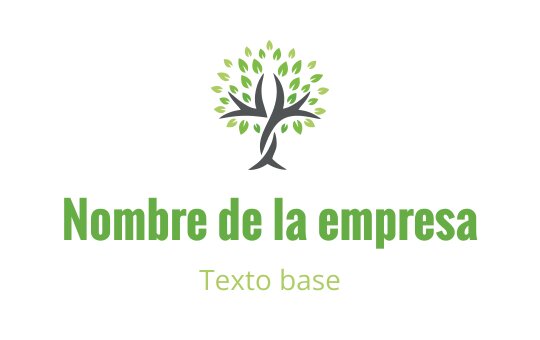 Diseño de logo moderno de árbol con hojas verdes y tronco estilizado
