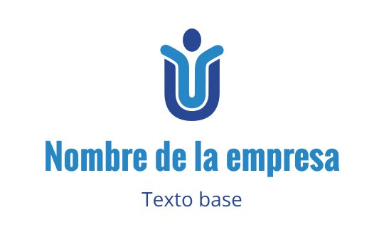 Diseño de logo moderno en azul con figura humana estilizada y letra U