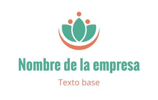 Diseño de logo moderno con una flor de loto estilizada en teal y coral
