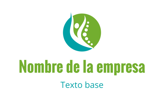 Diseño de logo vibrante con una figura abstracta verde y azul dentro de un círculo