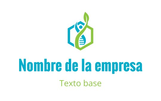 Diseño de logo hexagonal moderno con una hoja verde y figura azul