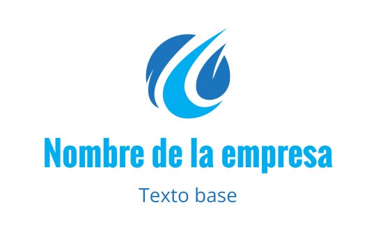 Diseño de logo moderno de ola azul con curvas fluidas