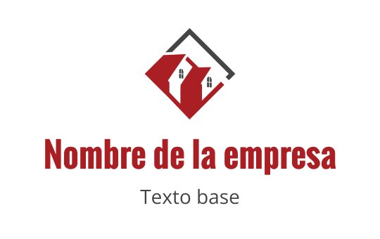 Diseño de logo moderno en rojo y negro con forma de casa estilizada