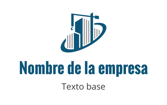 Diseño de logo moderno con un edificio estilizado y una balanza en azul