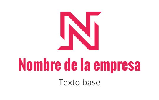 Diseño de logo moderno en rosa y negro con una letra N estilizada