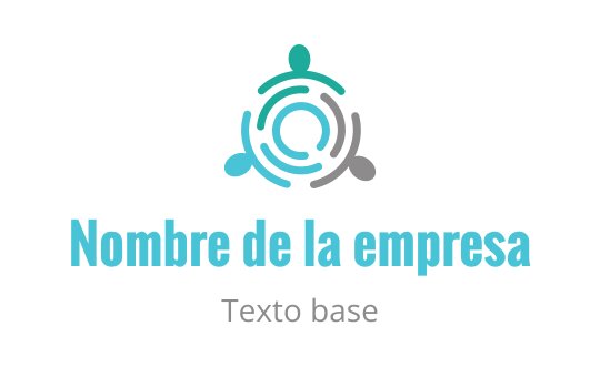 Diseño de logo moderno con figuras interconectadas en verde azulado y gris