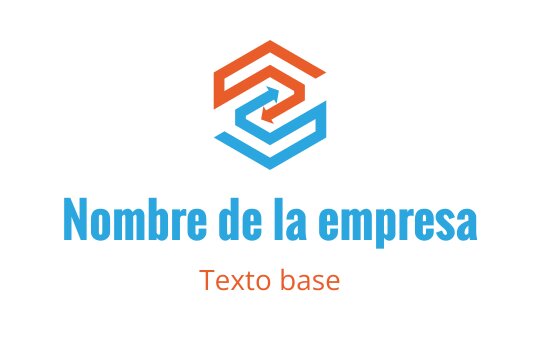 Diseño de logo moderno y geométrico con formas entrelazadas en naranja y azul