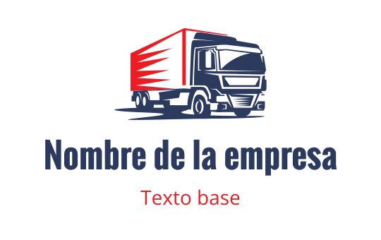 Diseño de logo de camión audaz con elementos rojos y azules