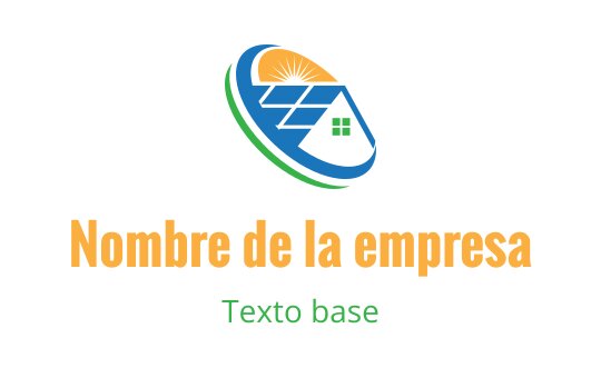 Diseño de logo moderno con una casa, un sol y paneles solares