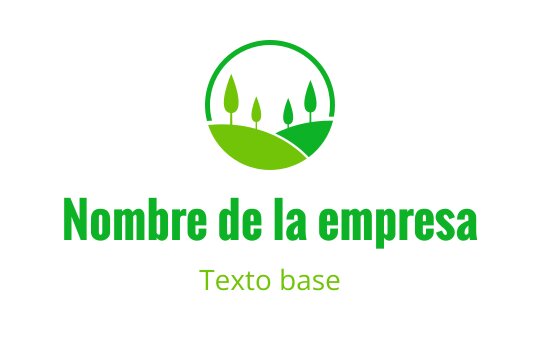 Diseño de logo moderno en verde con árboles estilizados y colinas onduladas