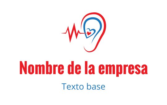 Diseño de logo creativo de oreja con línea de pulso y símbolo de corazón