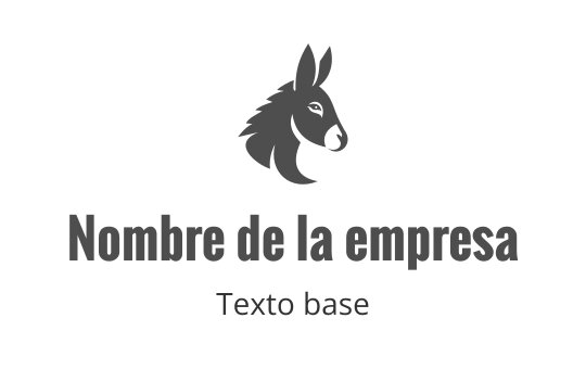 Diseño de logo de cabeza de burro estilizada en gris con tipografía audaz