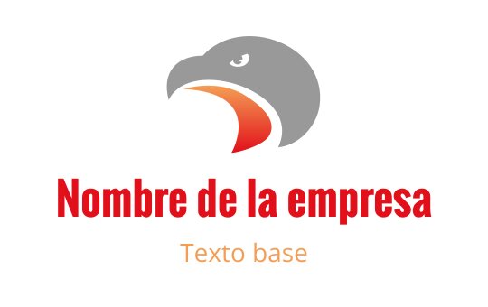 Diseño de logo de cabeza de águila audaz en gris, naranja y rojo