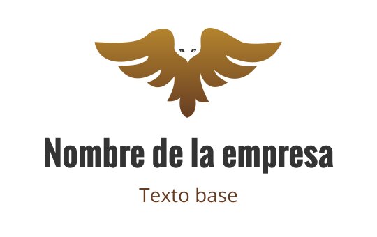 Diseño de logo de águila elegante en oro y marrón con alas extendidas