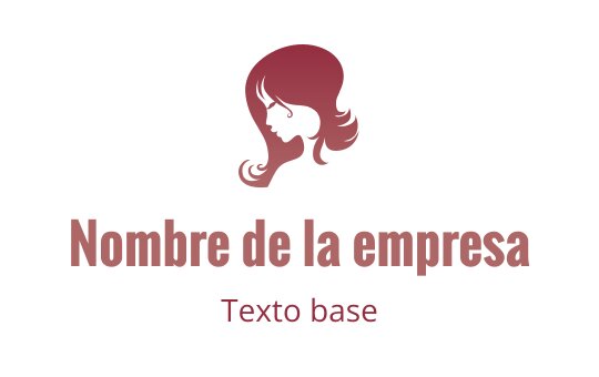 Diseño de logo elegante con la silueta de una mujer con cabello ondulado
