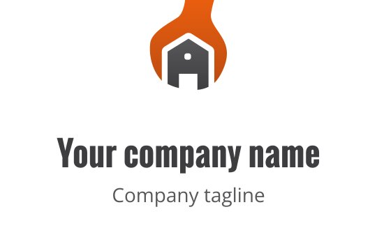 Diseño de logo audaz con un engranaje naranja, acentos marrones y texto gris