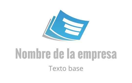 Diseño de logo moderno en azul y gris con páginas estilizadas