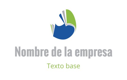 Diseño de logo moderno con una forma abstracta azul y verde